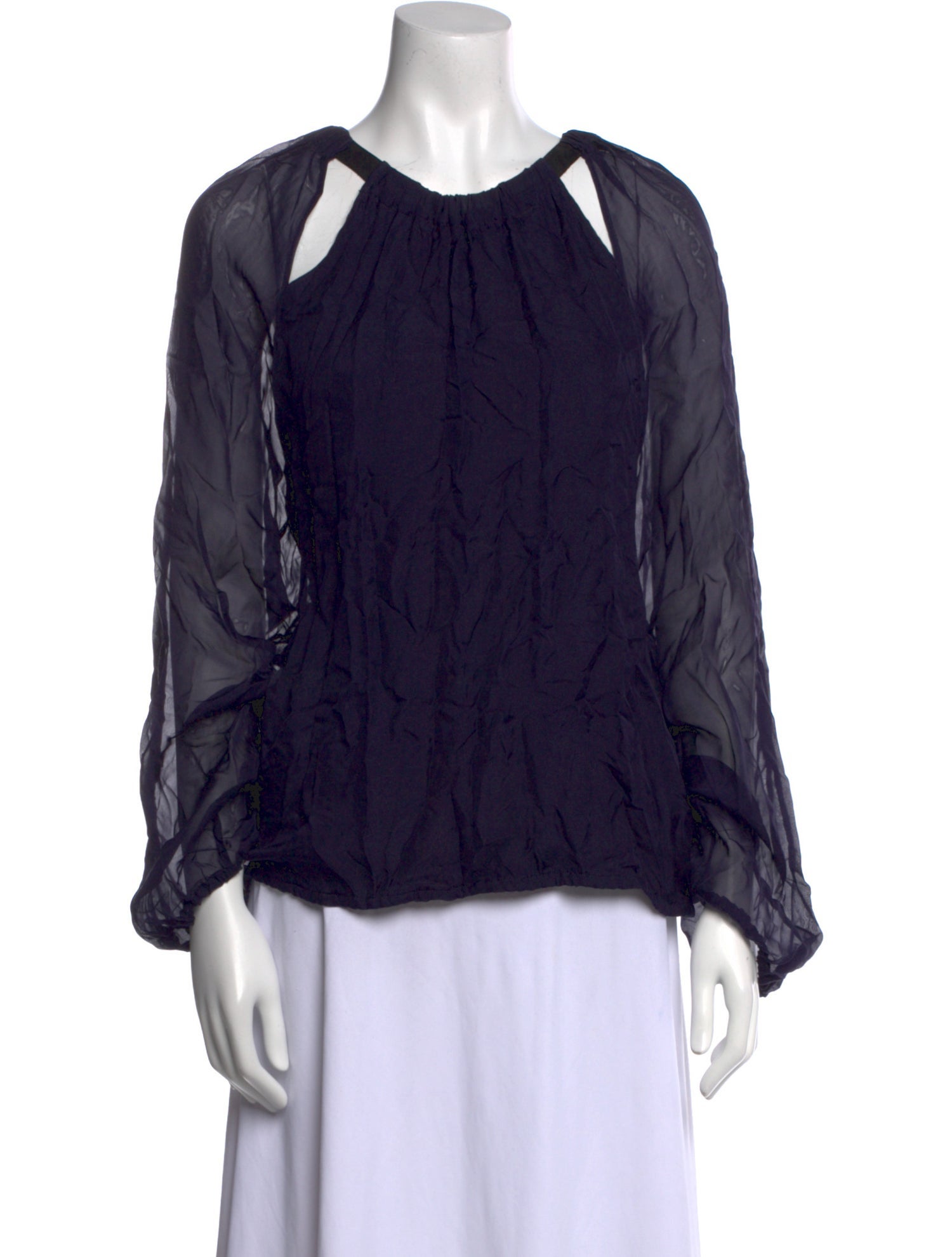 Lanvin Silk Scoop Neck Blouse
