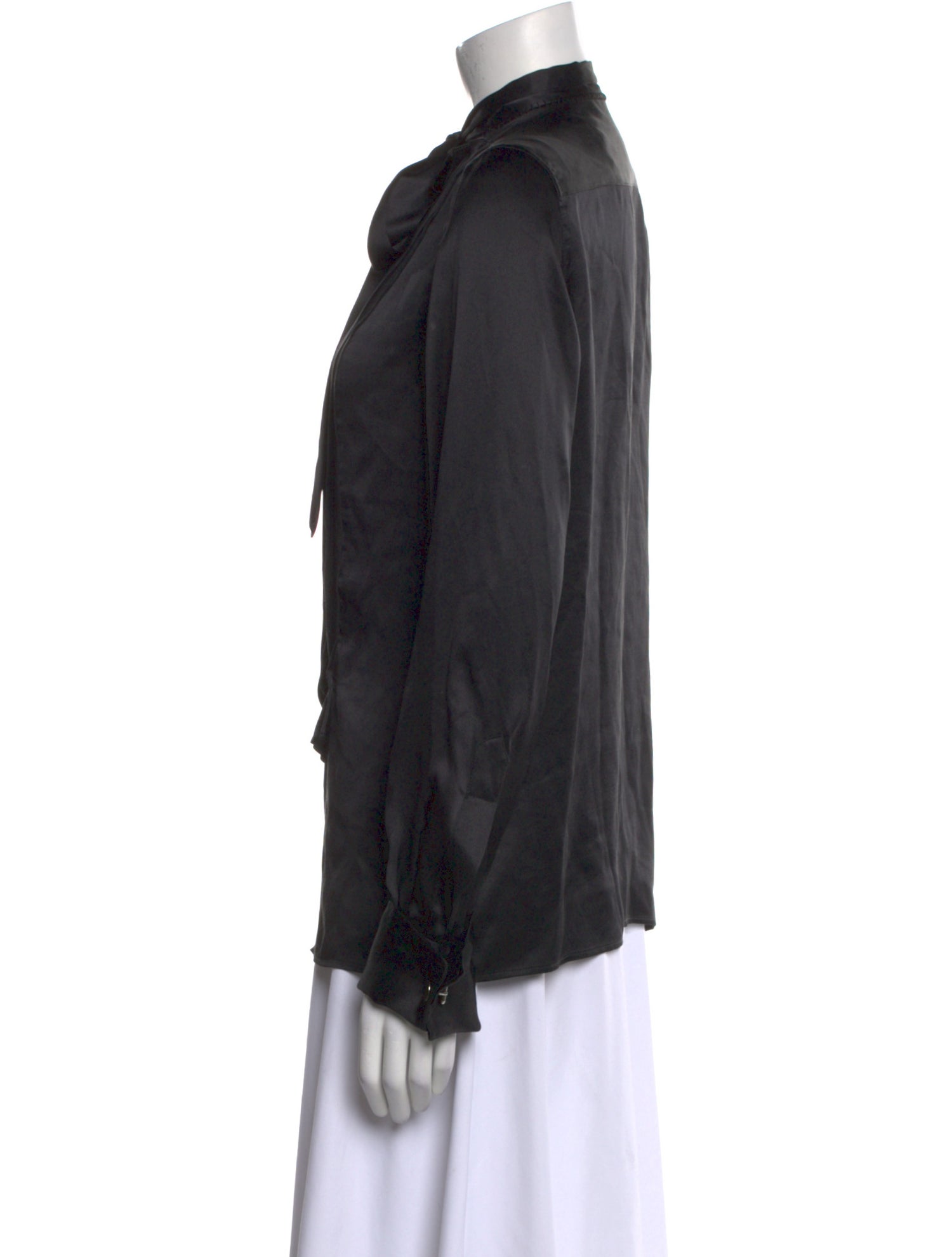 Lanvin Silk Mock Neck Blouse