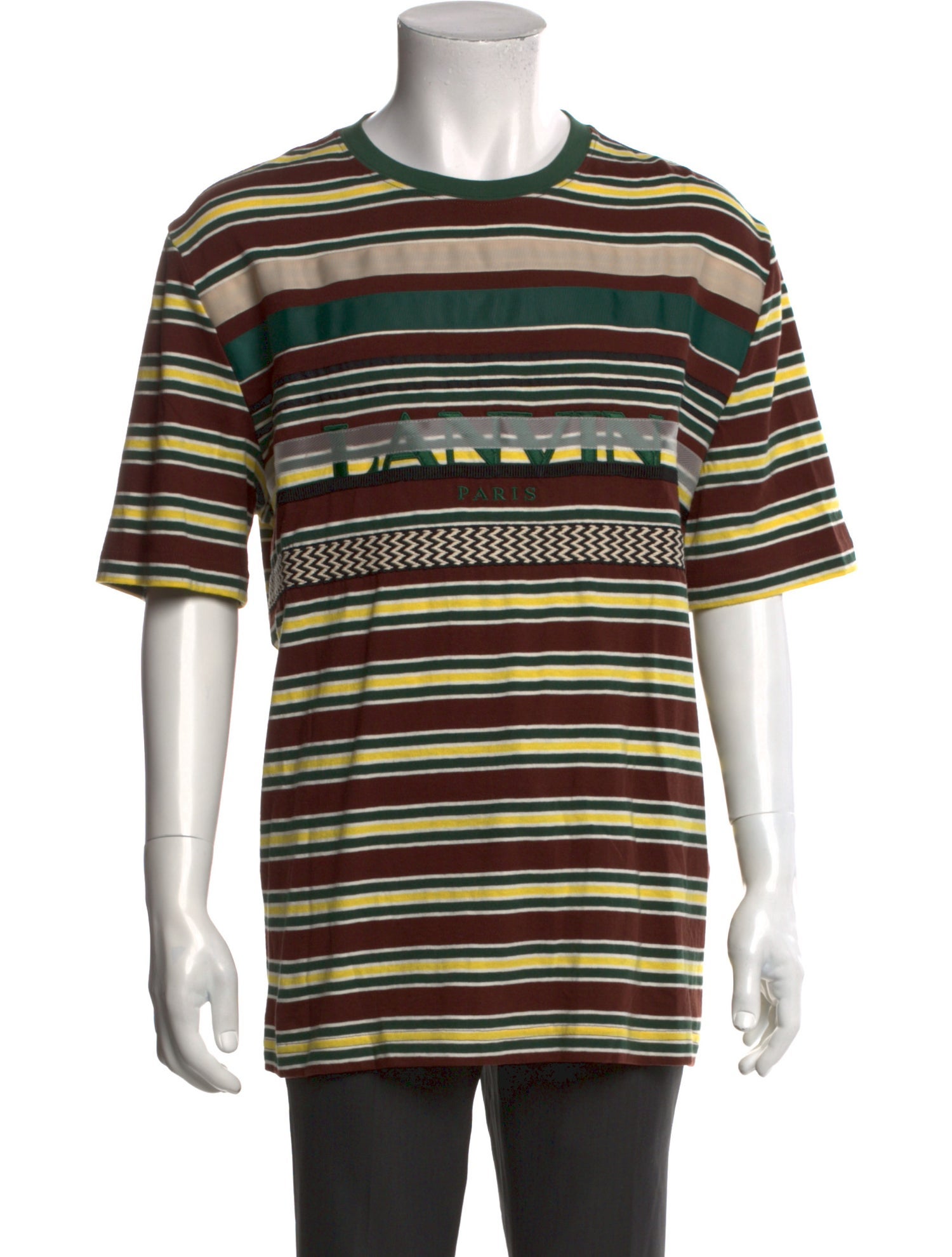 Lanvin Striped Crew Neck T-Shirt