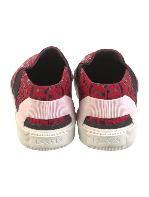 Lanvin Suede Printed Sneakers