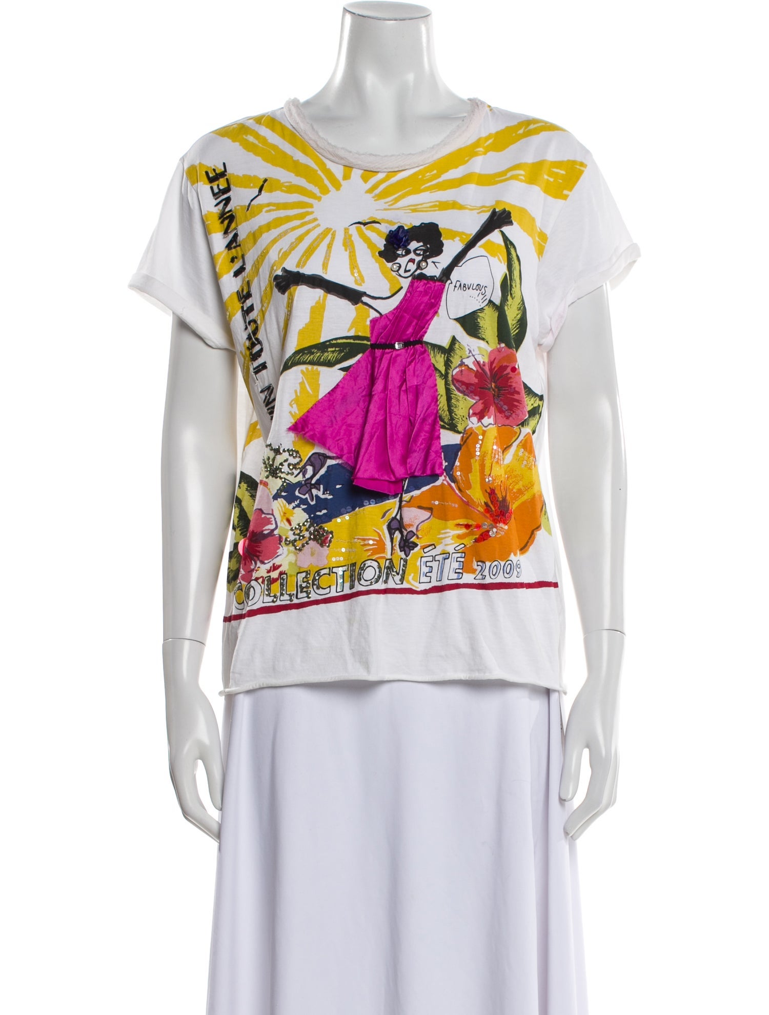 Lanvin Wool Graphic Print T-Shirt