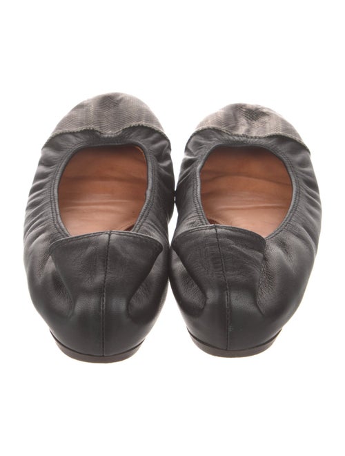 Lanvin Leather Colorblock Pattern Ballet Flats