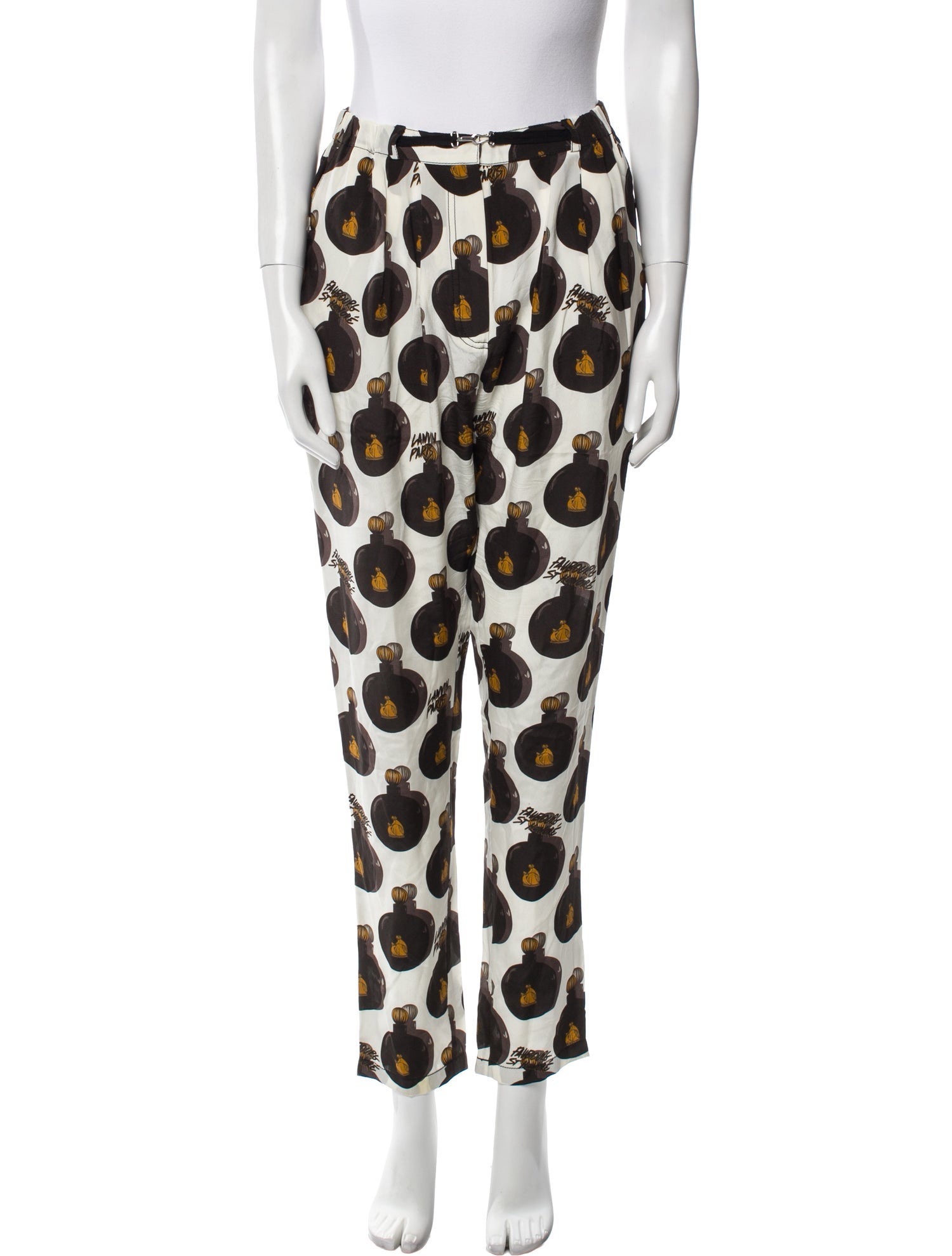 Lanvin Silk Printed Sweatpants