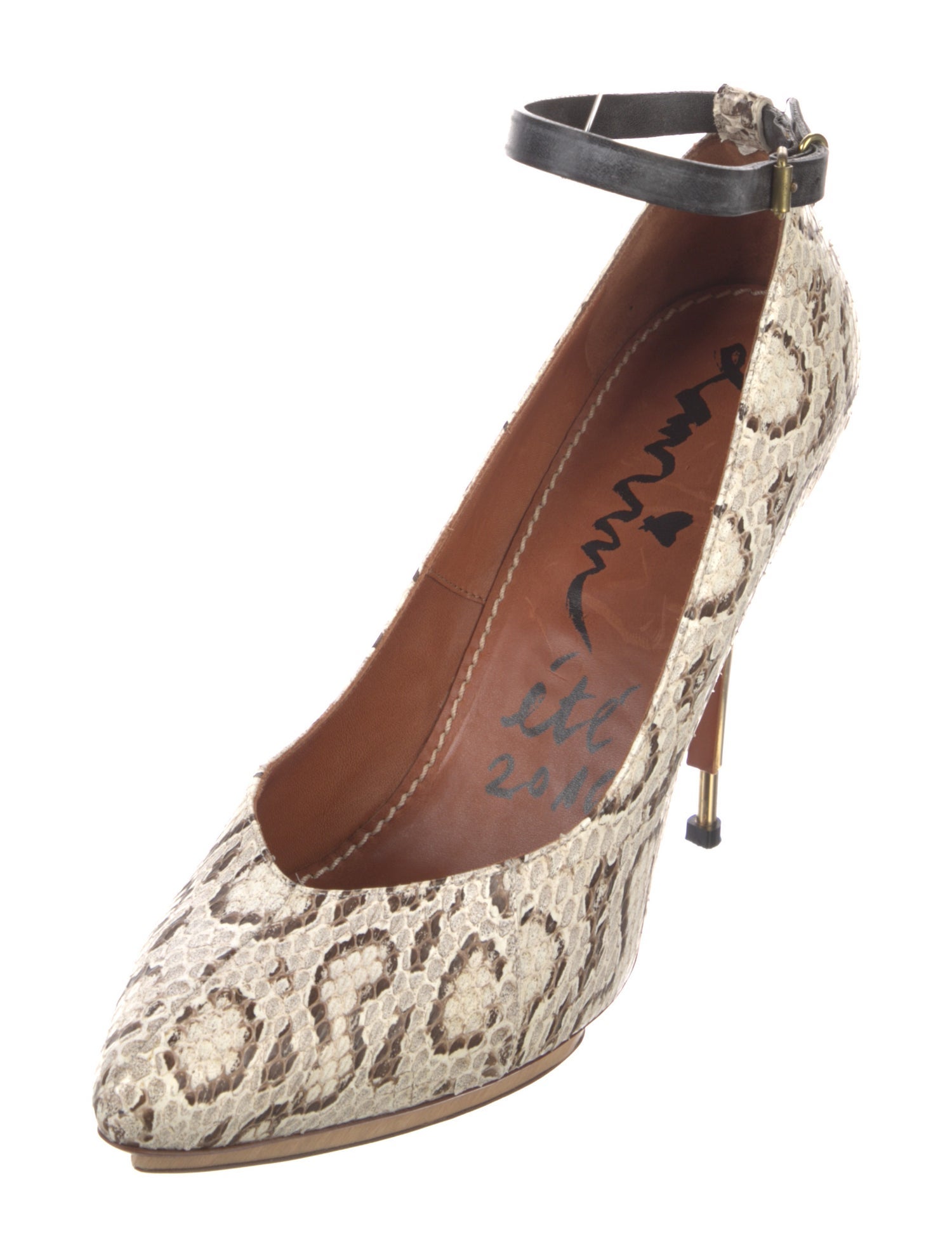 Lanvin Snakeskin Animal Print Pumps