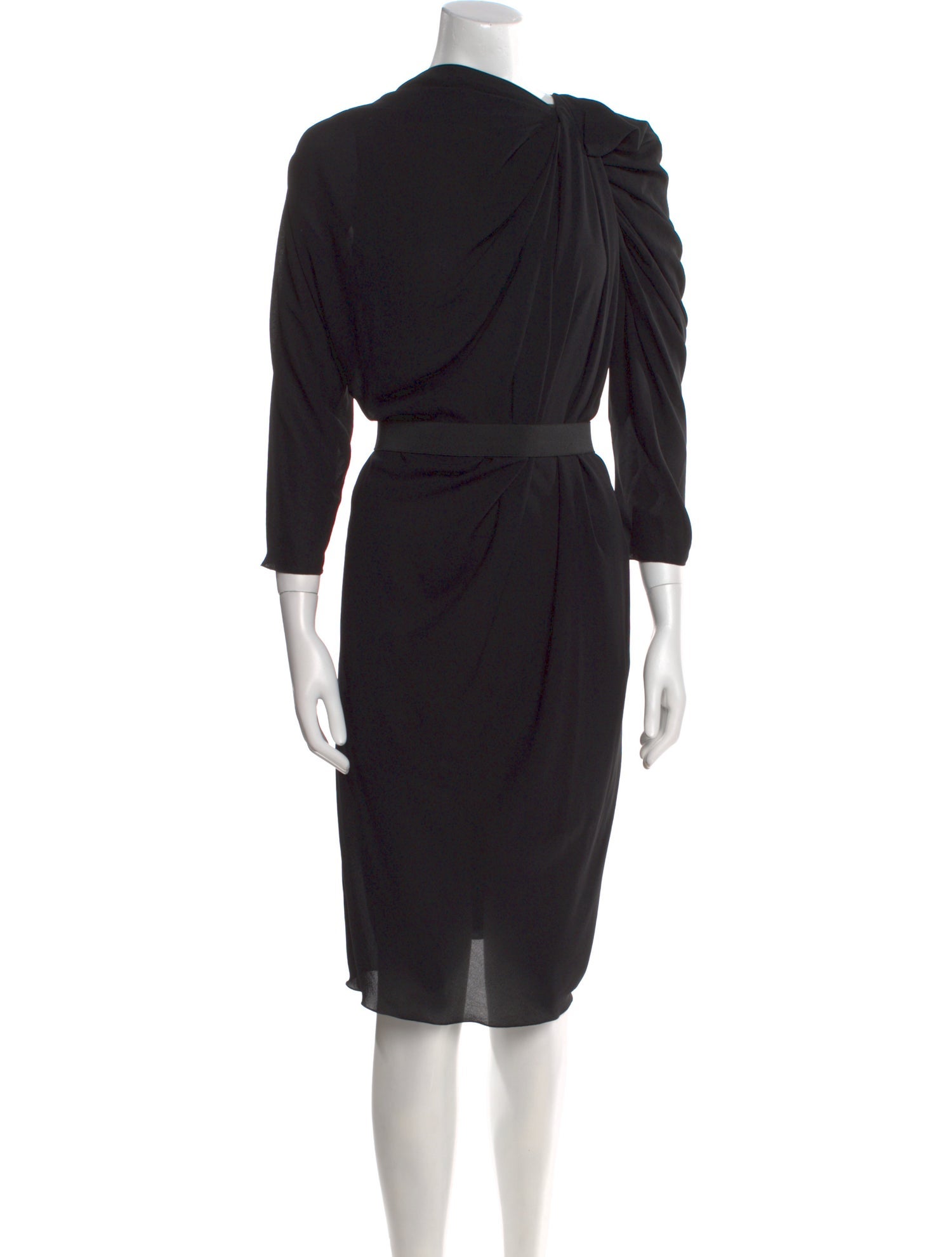 Lanvin Cowl Neck Knee-Length Dress