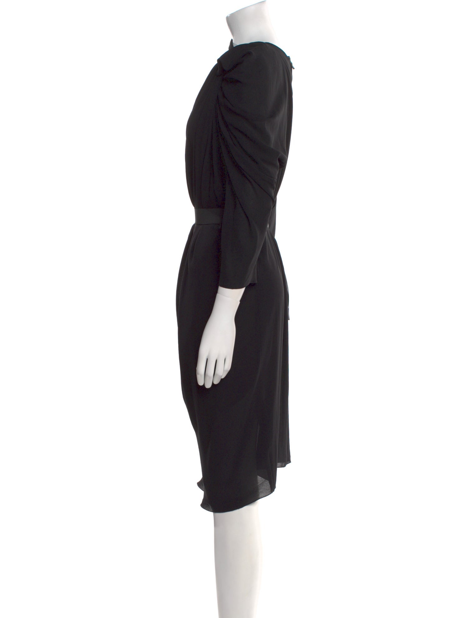 Lanvin Cowl Neck Knee-Length Dress