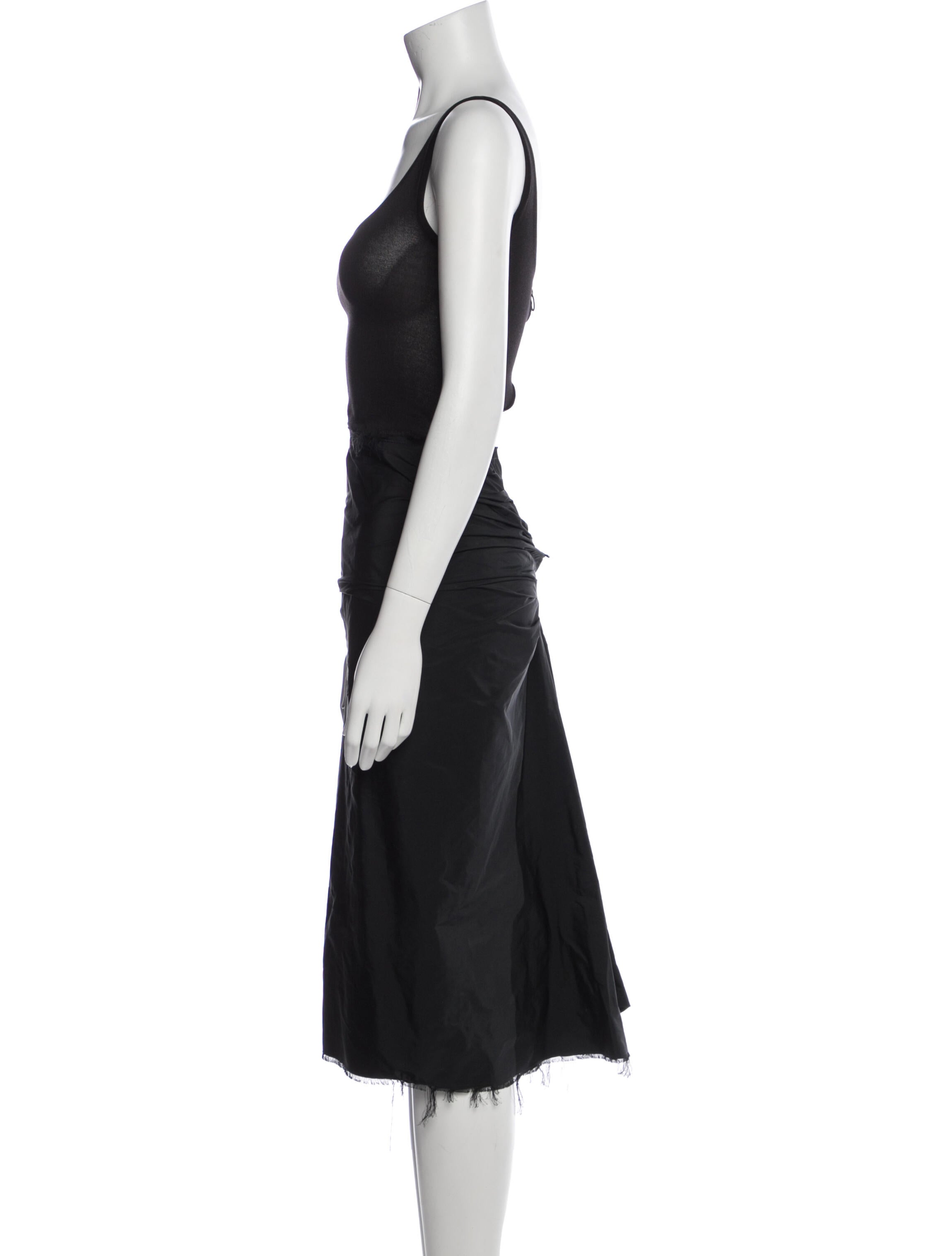 Lanvin Scoop Neck Midi Length Dress