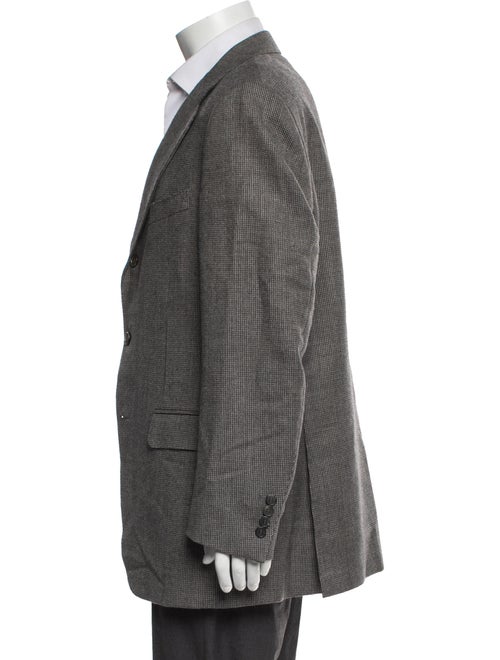 Lanvin Wool Houndstooth Print Blazer