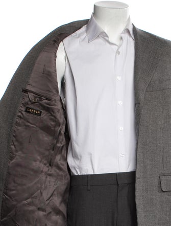 Lanvin Wool Houndstooth Print Blazer