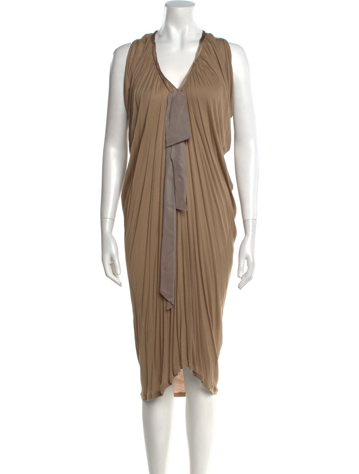 Lanvin V-Neck Knee-Length Dress
