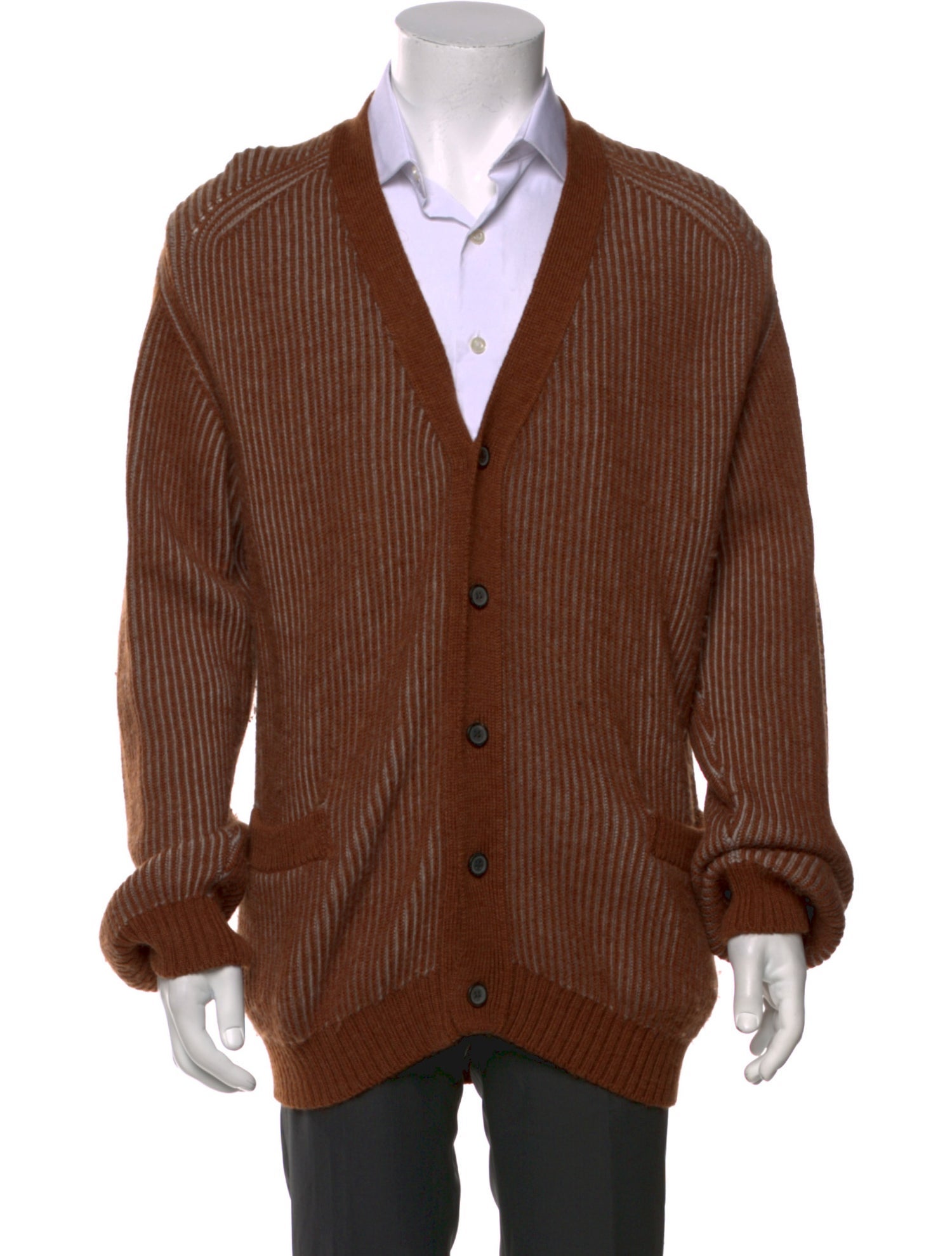 Lanvin Merino Wool V-Neck Cardigan