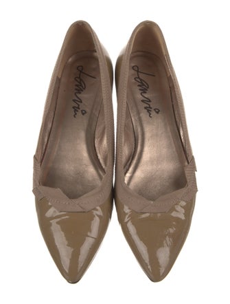 Lanvin Patent Leather Colorblock Pattern Flats