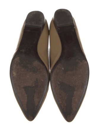 Lanvin Patent Leather Colorblock Pattern Flats