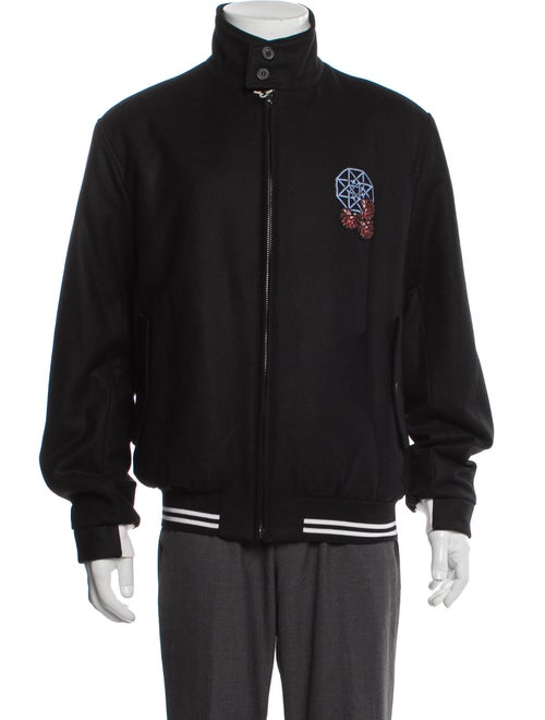 Lanvin Virgin Wool Striped Varsity Jacket