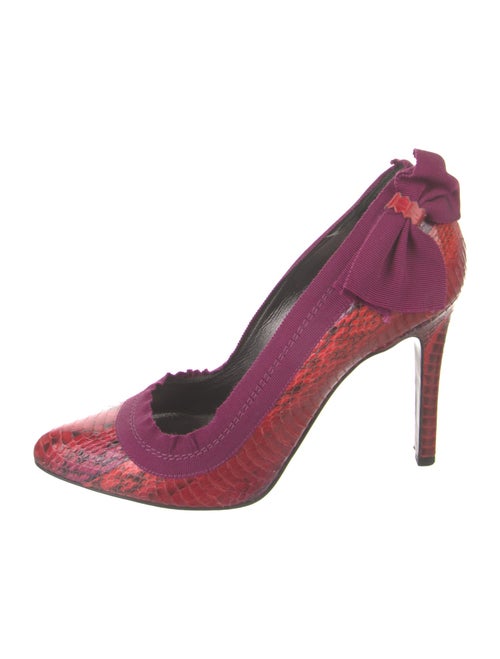 Lanvin Python Floral Print Pumps