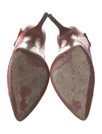 Lanvin Python Floral Print Pumps