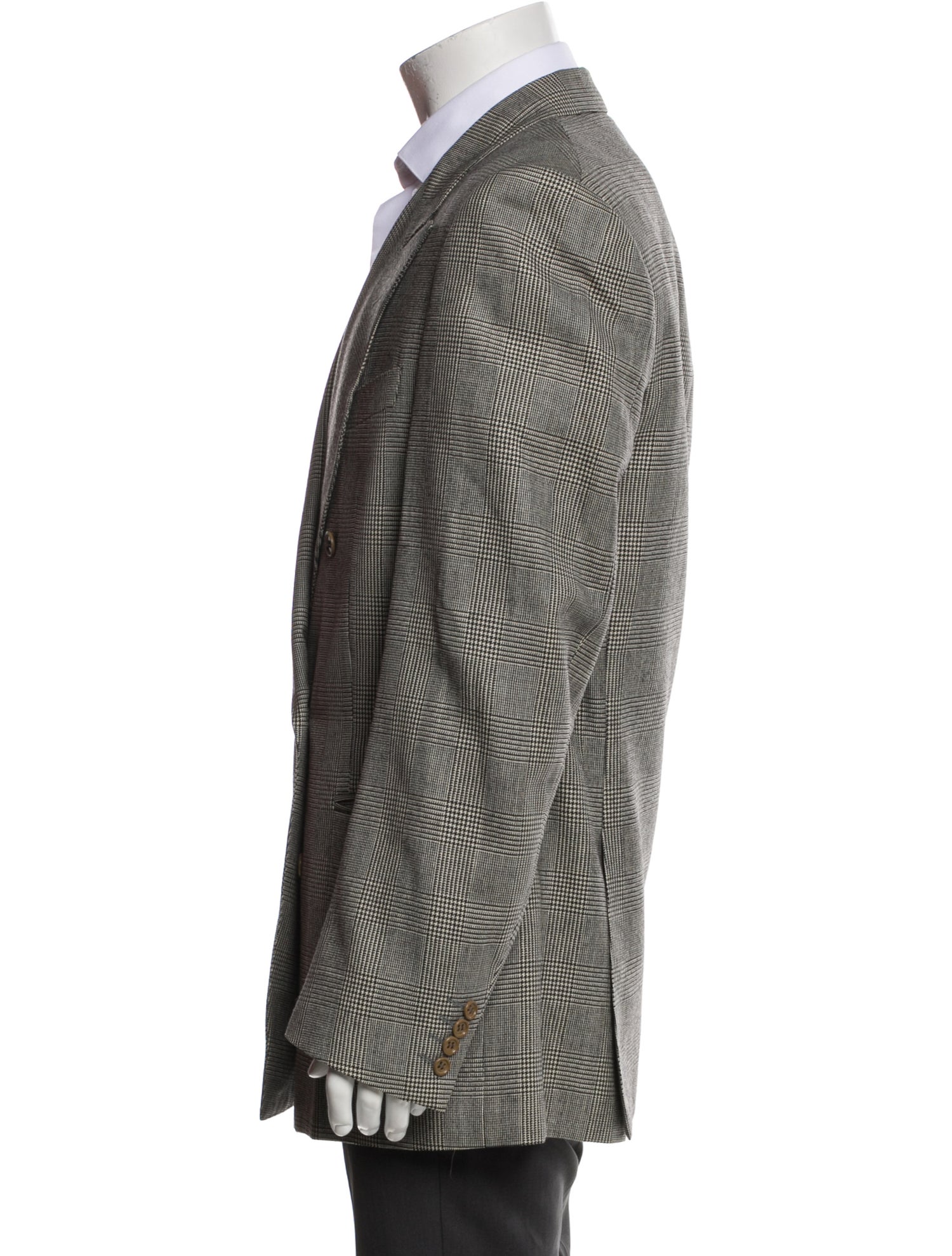 Lanvin Wool Plaid Print Blazer