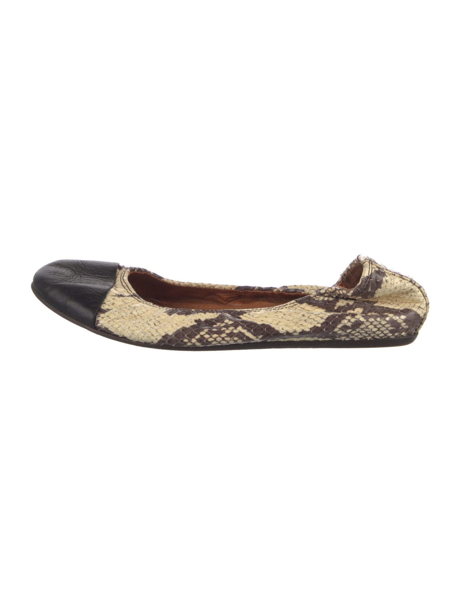 Lanvin Snakeskin Animal Print Ballet Flats
