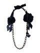 Lanvin Faux Pearl & Fabric Ribbon Tie Collar Necklace