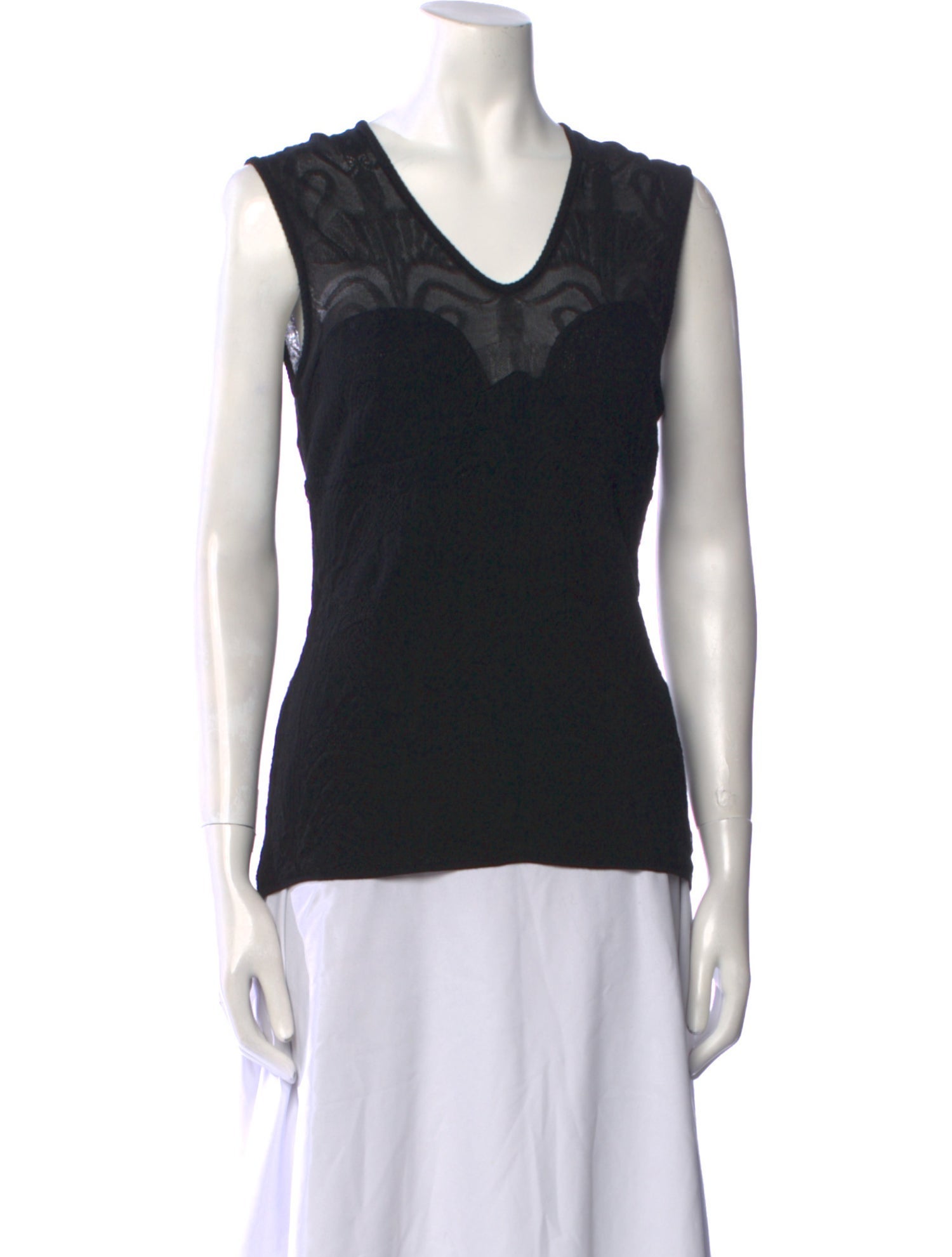 Lanvin V-Neck Sleeveless Top