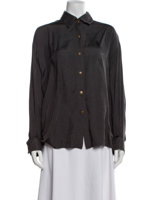 Lanvin Long Sleeve Button-Up Top