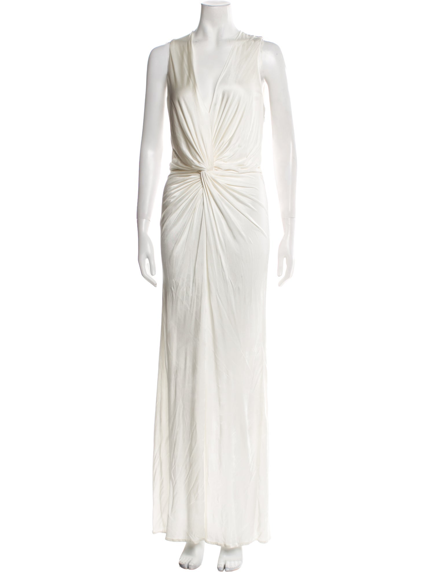 Lanvin V-Neck Long Dress