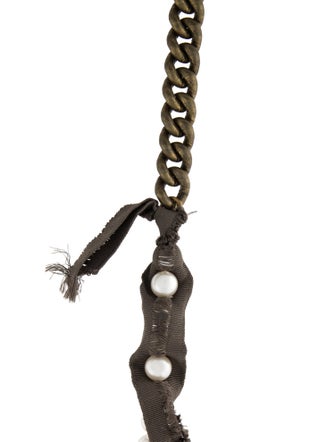 Lanvin Faux Pearl & Ribbon Beaded Necklace