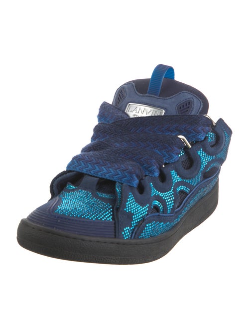 Lanvin Suede Printed Sneakers