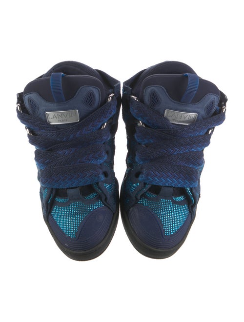 Lanvin Suede Printed Sneakers