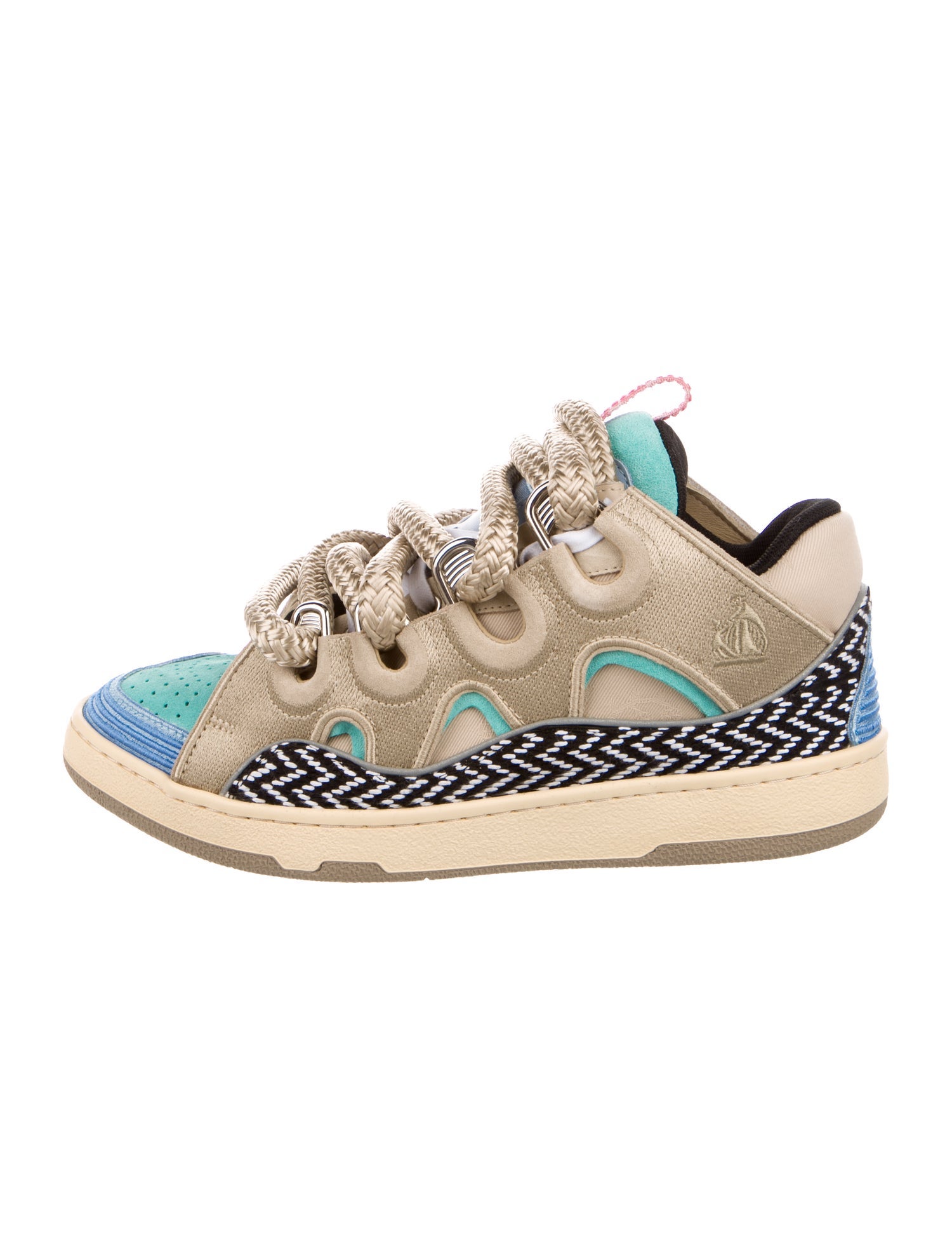 Lanvin Suede Printed Sneakers
