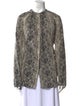 Lanvin Silk Animal Print Button-Up Top