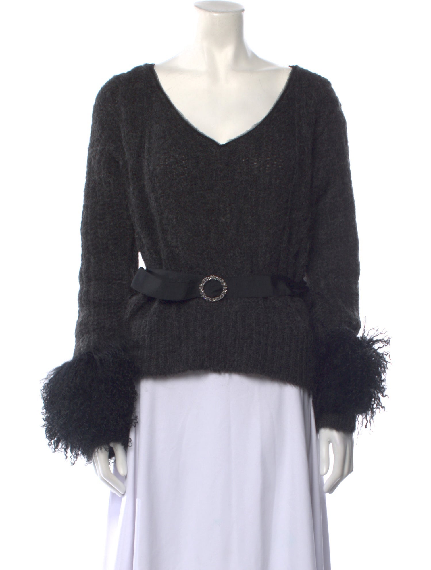 Lanvin Alpaca V-Neck Sweater