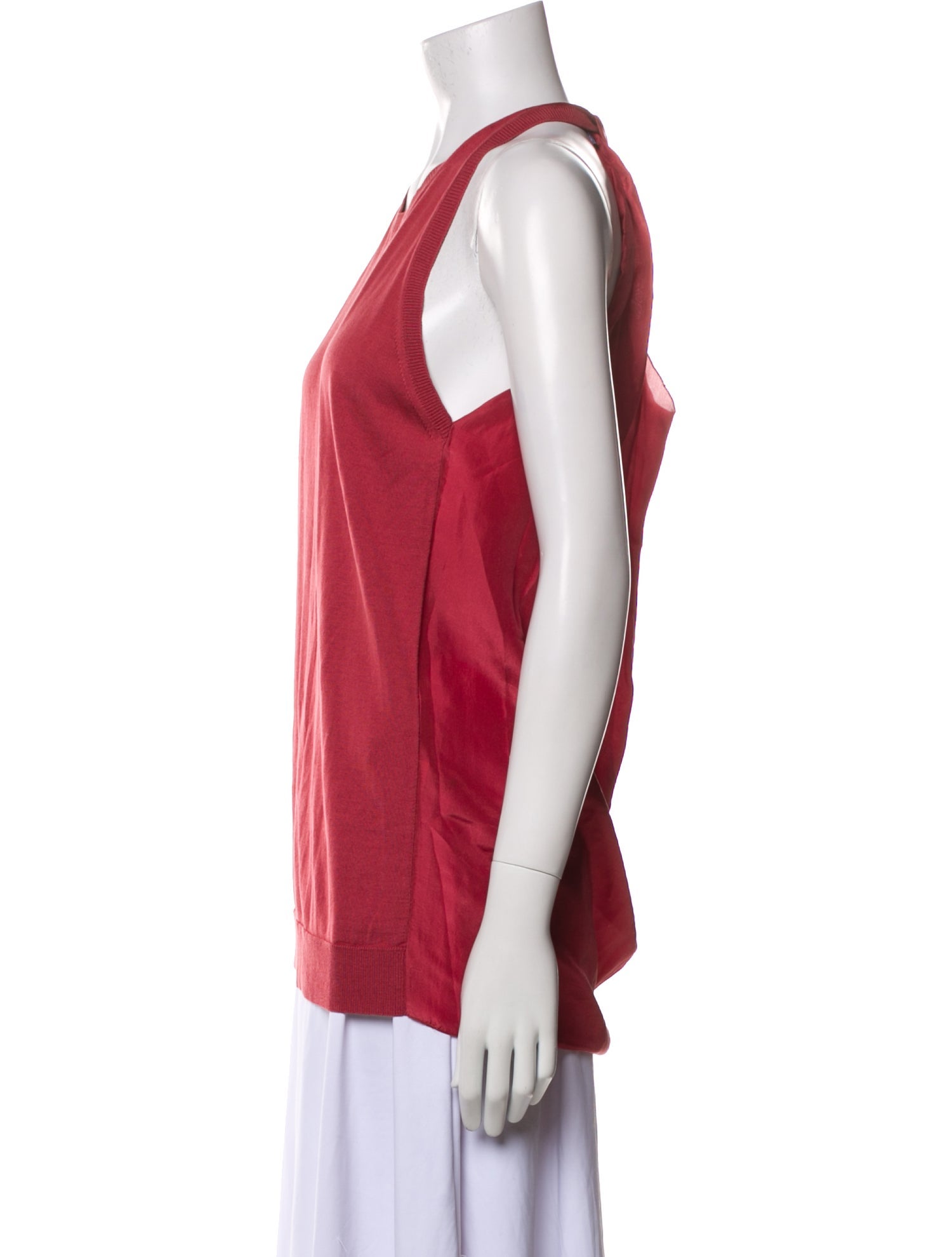 Lanvin Silk Scoop Neck Top