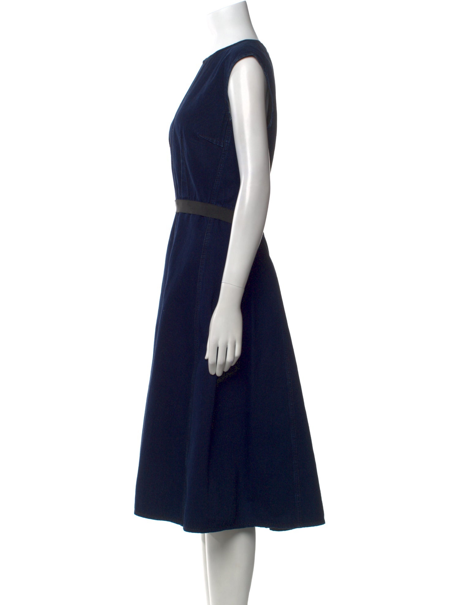 Lanvin Crew Neck Midi Length Dress