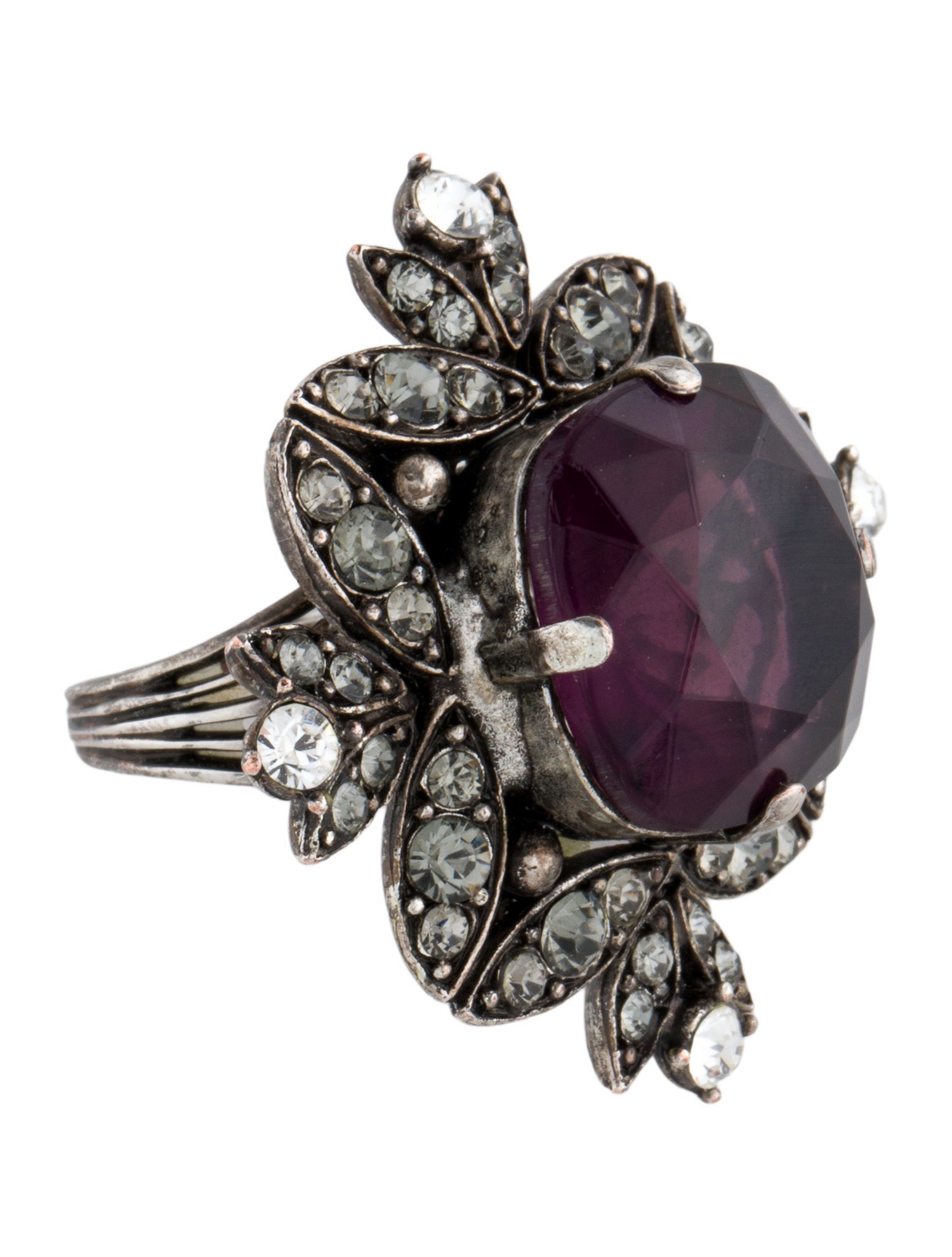 Lanvin Crystal Cocktail Ring