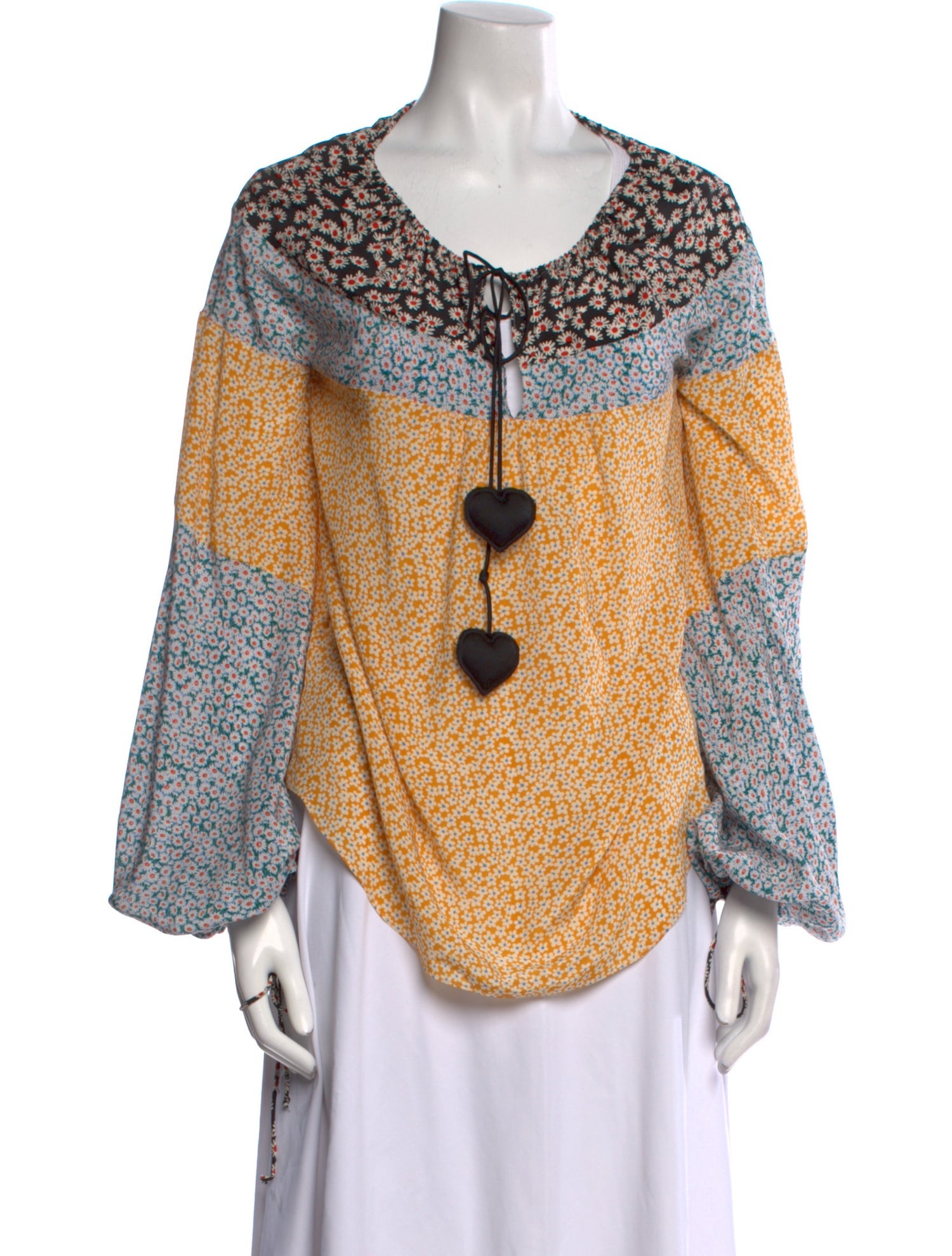 Lanvin Printed Scoop Neck Blouse