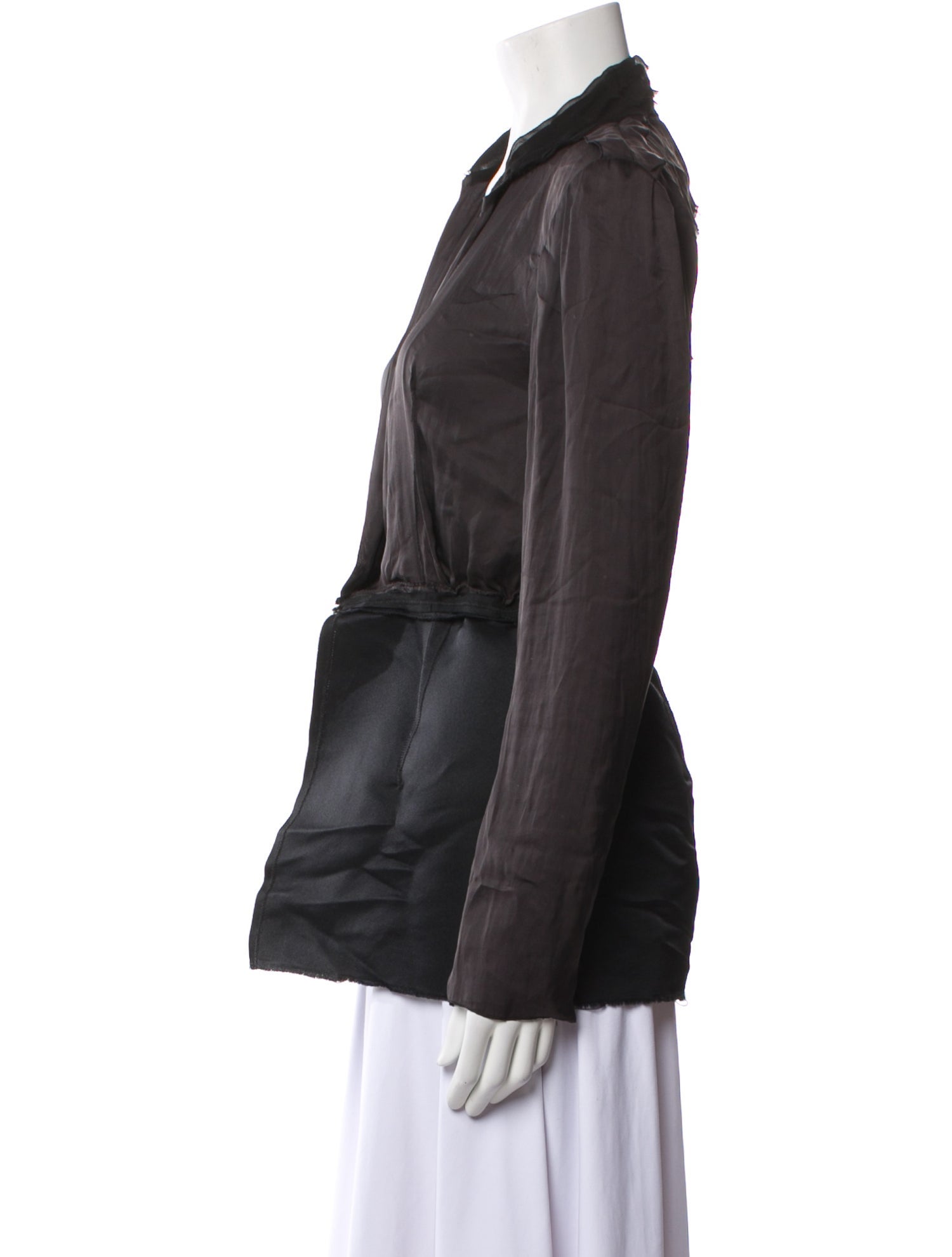 Lanvin V-Neck Long Sleeve Blouse