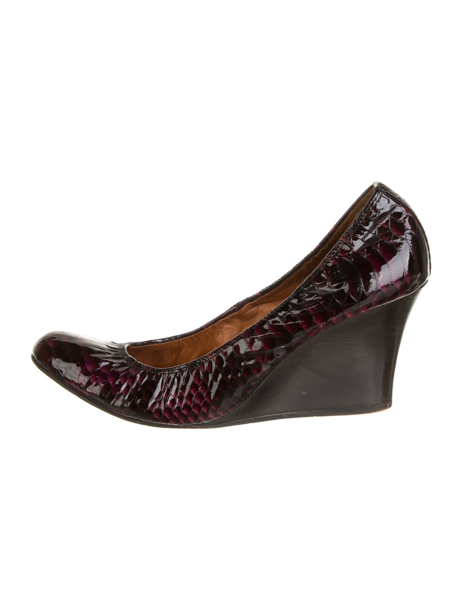 Lanvin Patent Leather Animal Print Pumps