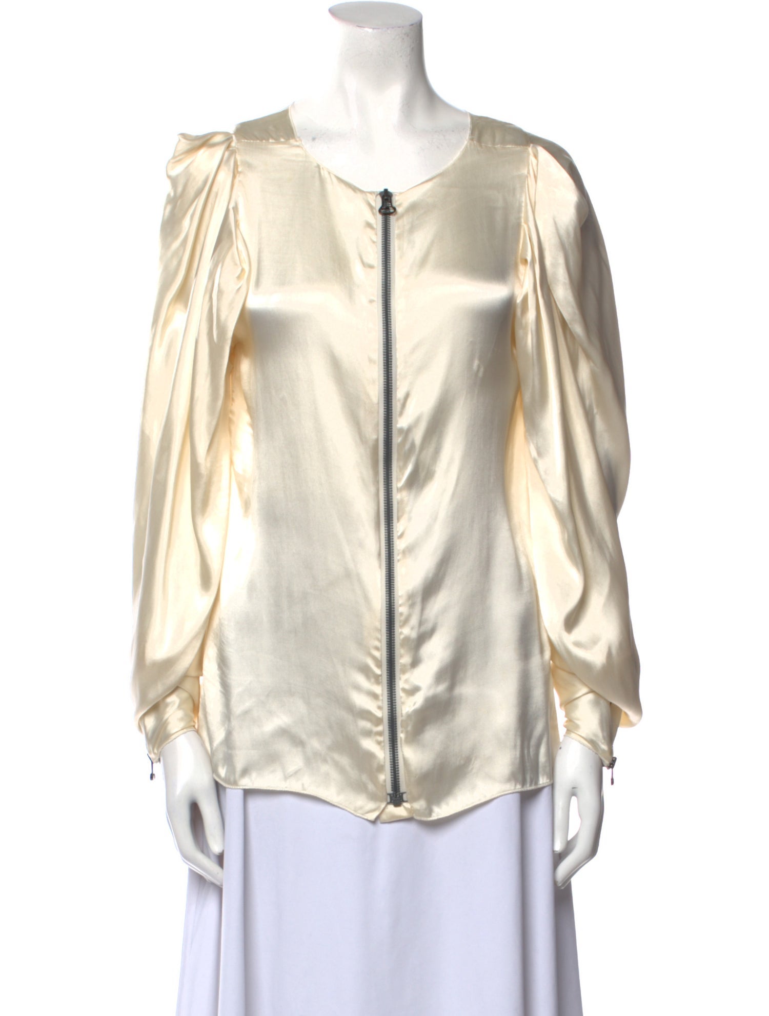 Lanvin Silk V-Neck Blouse