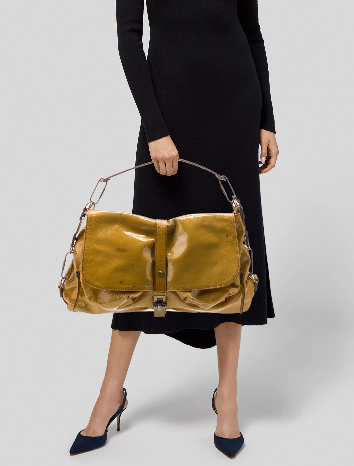Lanvin Patent Leather Top Handle Bag