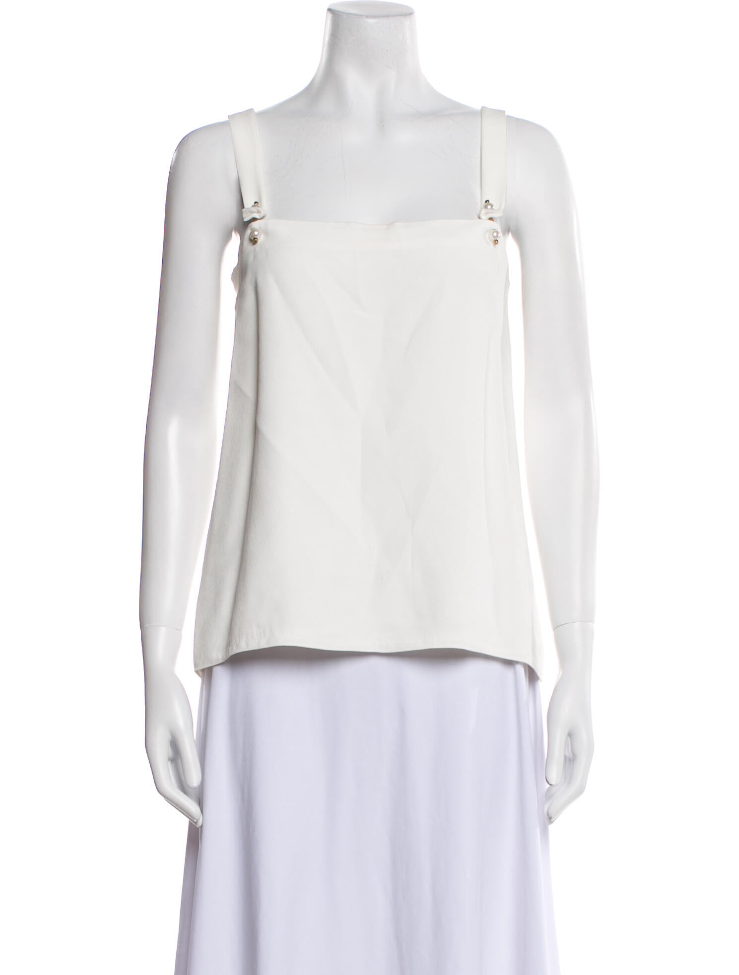 Lanvin Square Neckline Sleeveless Blouse