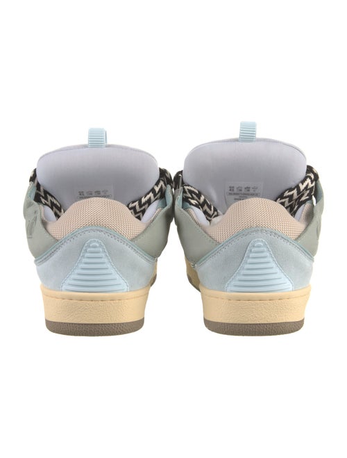 Lanvin Suede Colorblock Pattern Sneakers