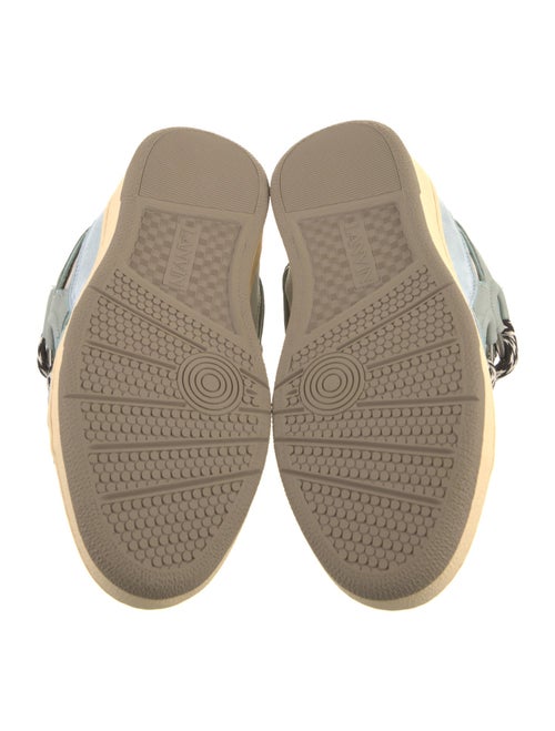 Lanvin Suede Colorblock Pattern Sneakers
