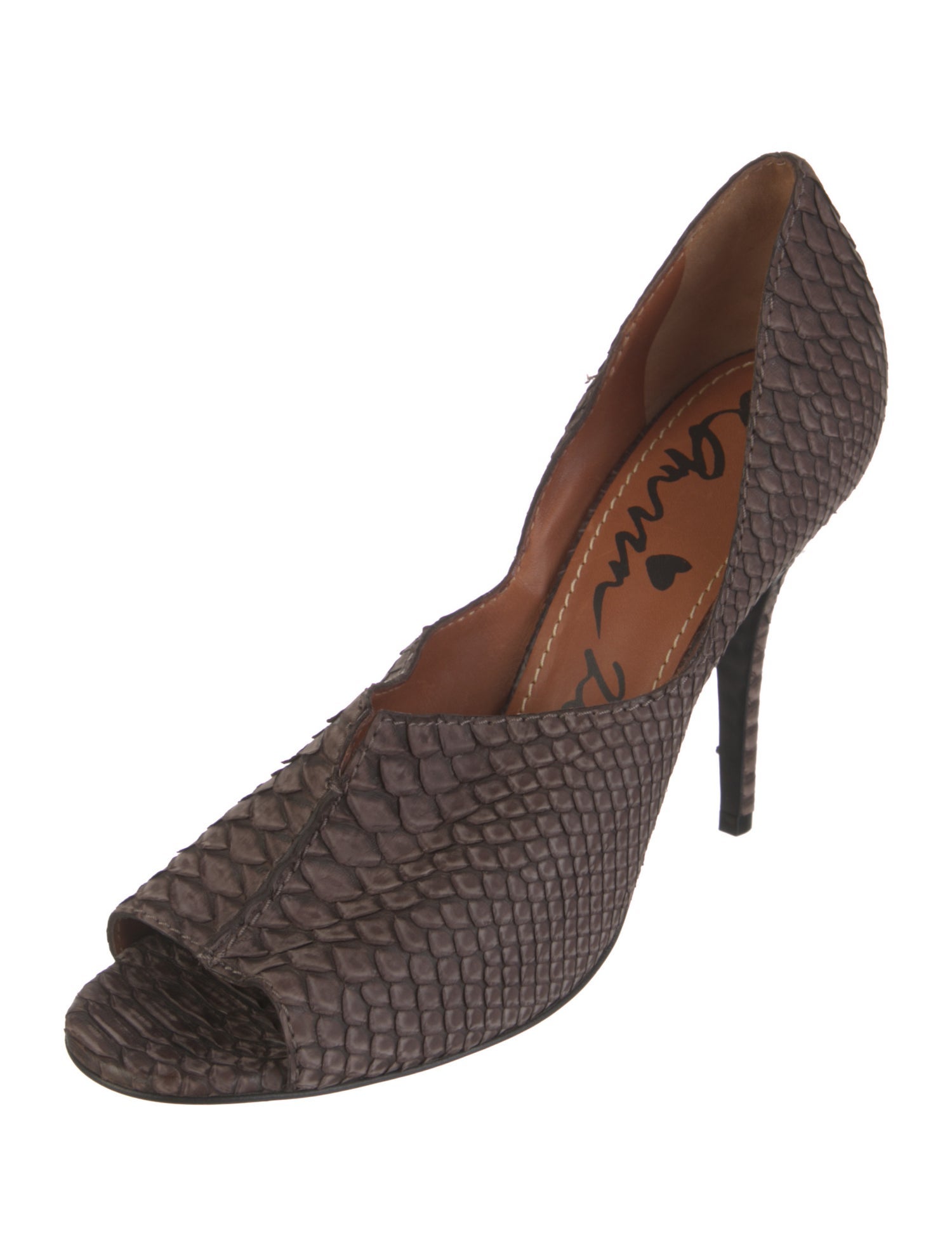 Lanvin Python D'Orsay Pumps