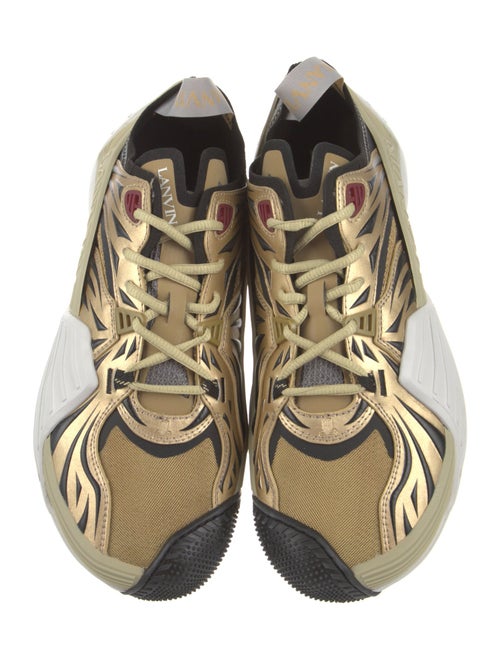 Lanvin Mesh Colorblock Pattern Sneakers