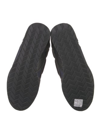 Lanvin Leather Colorblock Pattern Combat Boots