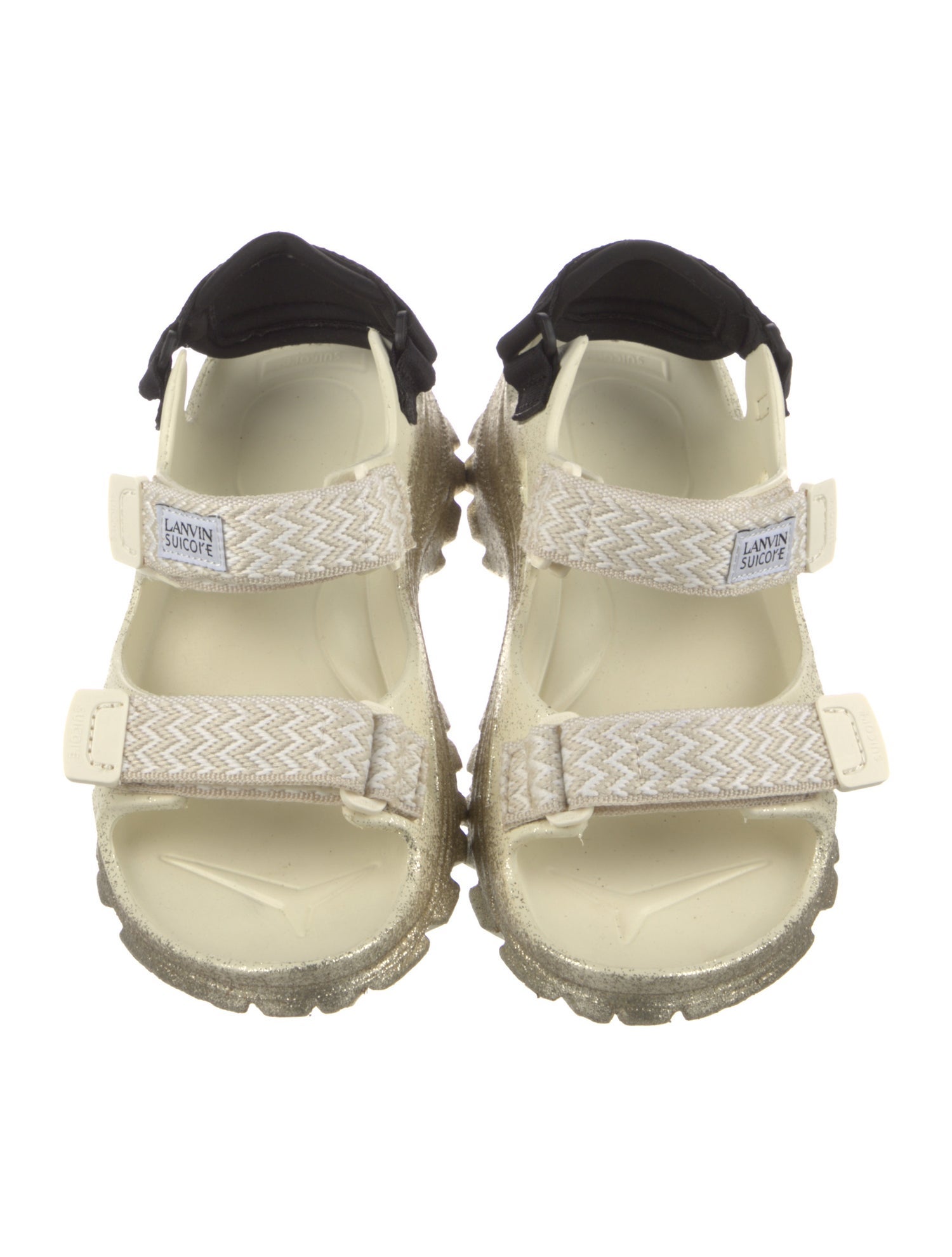 Suicoke x Lanvin Rubber Striped Slingback Sandals