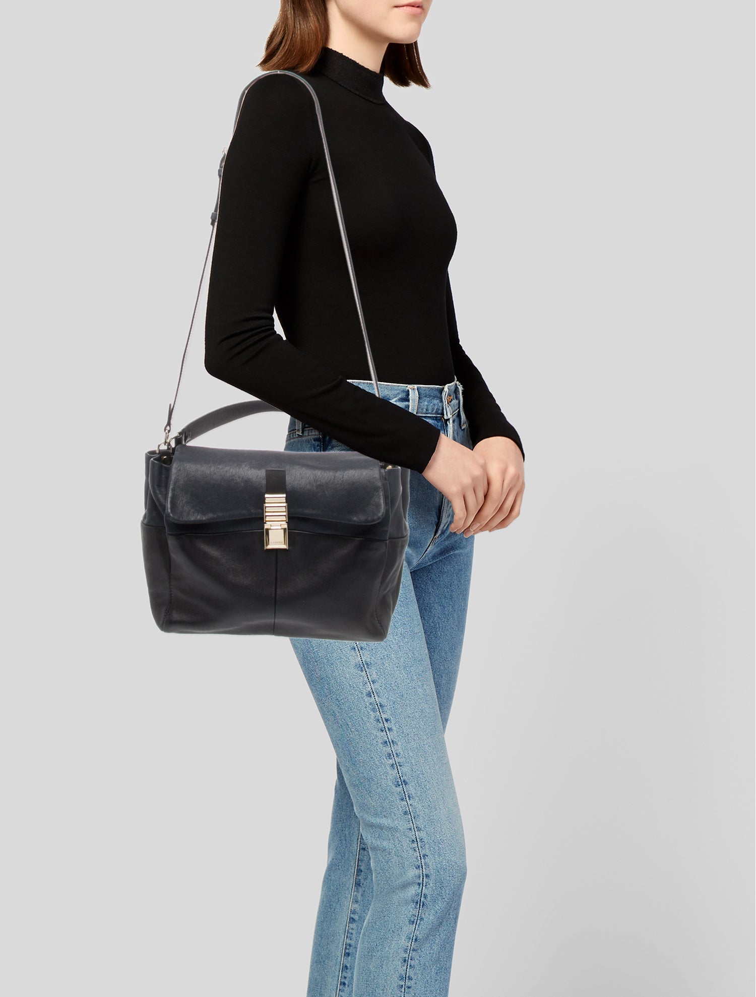 Lanvin Leather Top Handle Bag