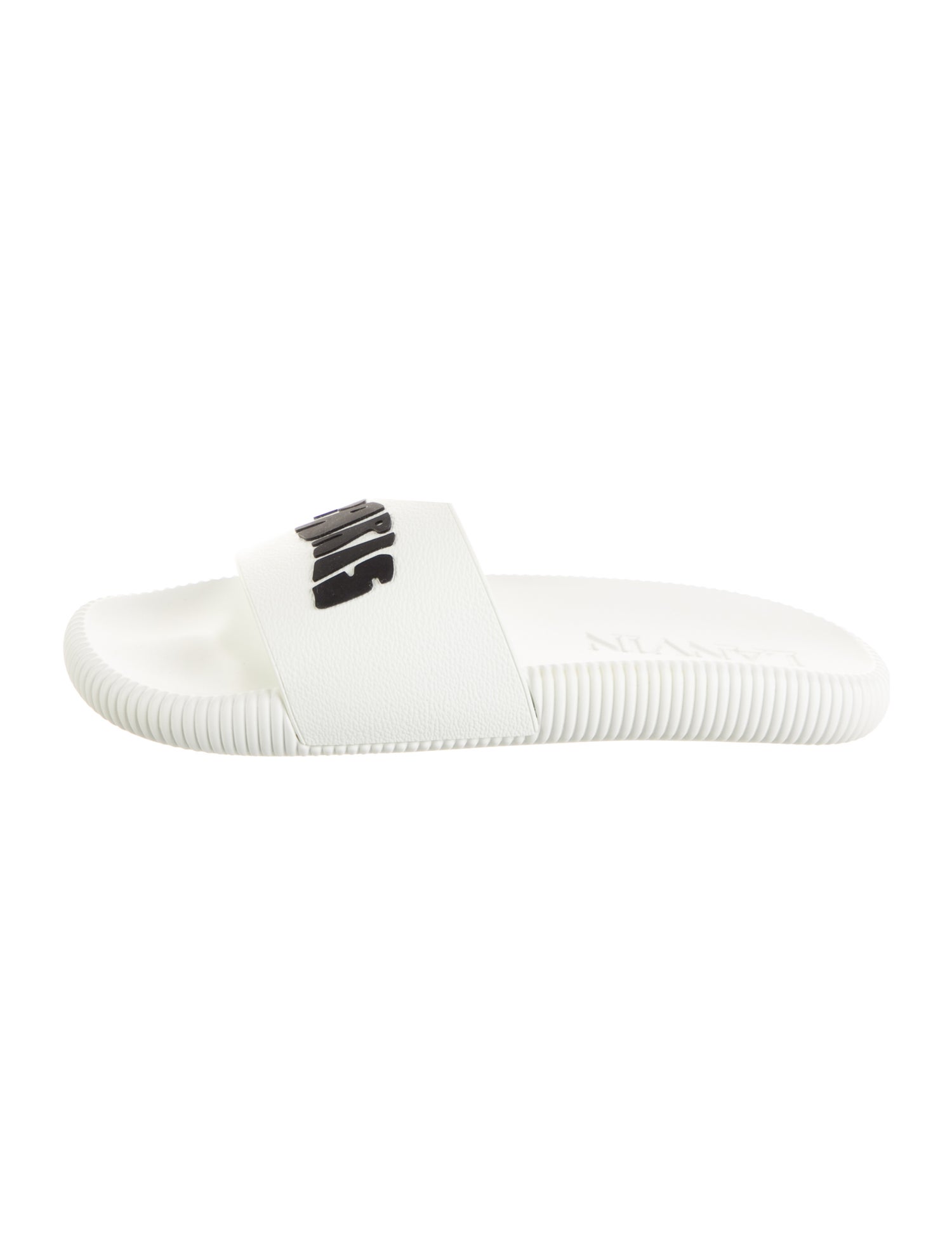 Lanvin Leather Printed Slides w/ Tags