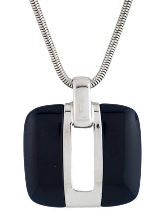 Lanvin Resin Pendant Necklace